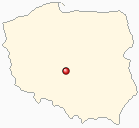 Mapa Polski - Zduńska Wola