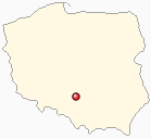 Mapa Polski - Olsztyn k/Częstochowy
