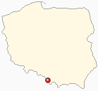 Mapa Polski - Węgierska Górka