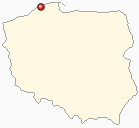 Mapa Polski - Rowy k/Ustki