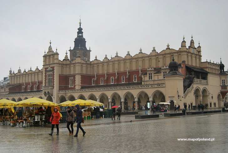 Rynek w deszczu - Kraków